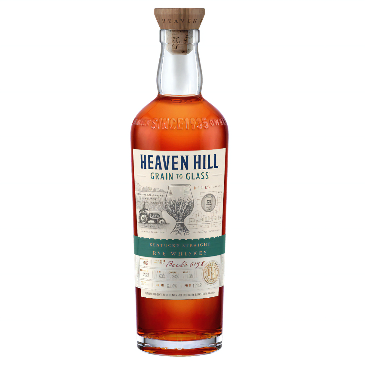 Heaven Hill Grain To Glass Kentucky Straight Rye Whiskey - Grain & Vine | Natural Wines, Rare Bourbon and Tequila Collection