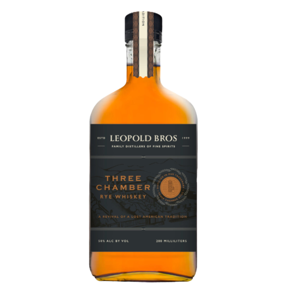 Leopold Bros Three Chamber Bottle in Bond Rye Whiskey 200ml