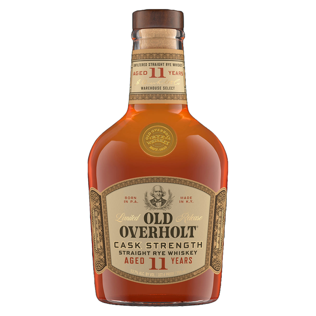 Old Overholt 11 Years Cask Strength Straight Rye Whiskey - Grain & Vine | Natural Wines, Rare Bourbon and Tequila Collection