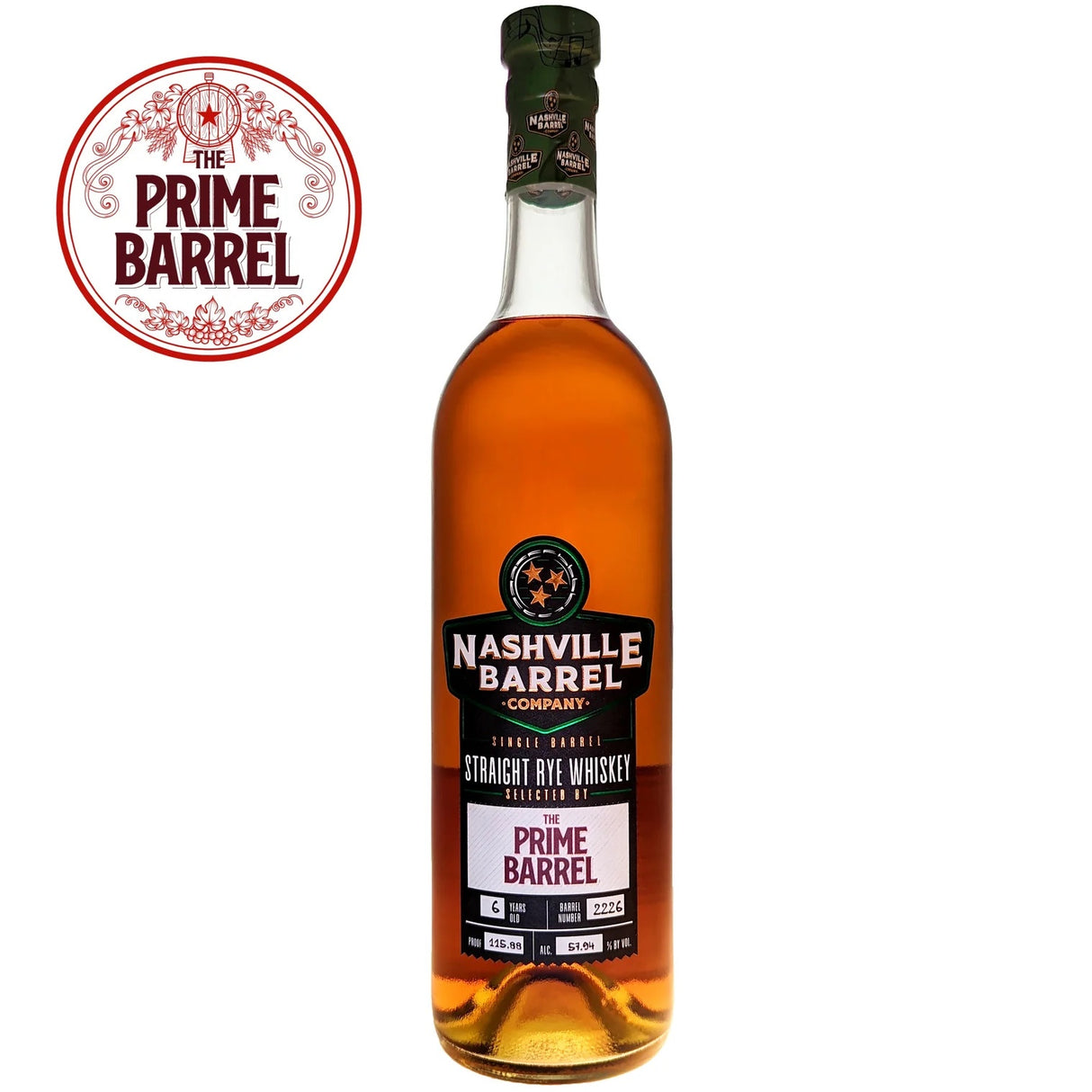 Nashville Barrel Company"Smashville" Single Barrel Straight Rye Whiskey The Prime Barrel Pick #84 - Grain & Vine | Natural Wines, Rare Bourbon and Tequila Collection