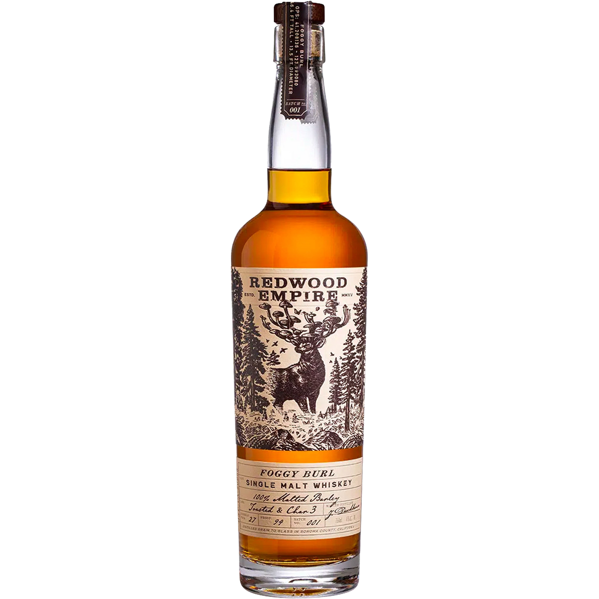 Redwood Empire Foggy Burl Single Malt Whiskey - Grain & Vine | Natural Wines, Rare Bourbon and Tequila Collection