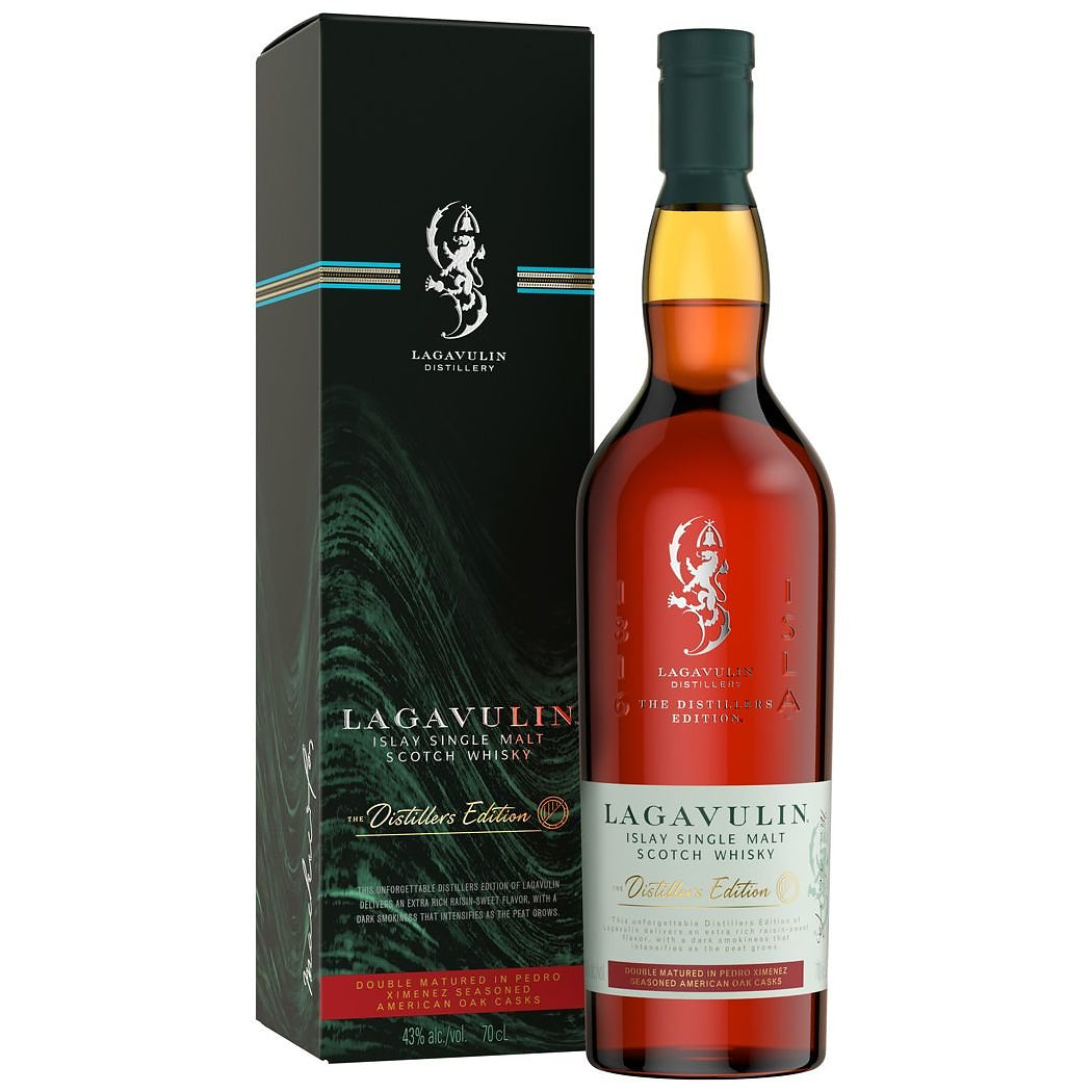 Lagavulin Distillers Edition Double Matured Single Malt Islay Scotch Whisky - Grain & Vine | Natural Wines, Rare Bourbon and Tequila Collection
