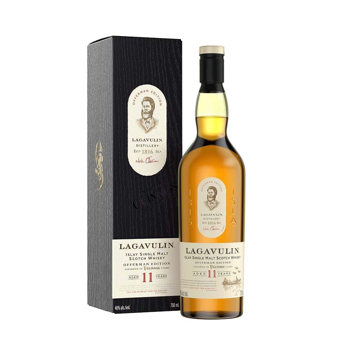 Lagavulin 11 Years Offerman Edition Finished In Guinness Casks Islay Single Malt Scotch Whisky - Grain & Vine | Natural Wines, Rare Bourbon and Tequila Collection