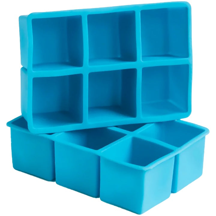 2in Square Ice Cube Tray - Blue