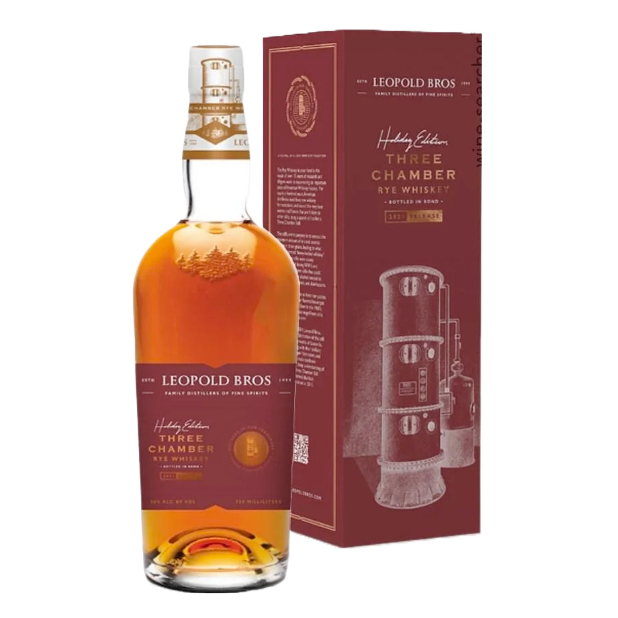 Leopold Bros Three Chamber Bottle in Bond Rye Whiskey