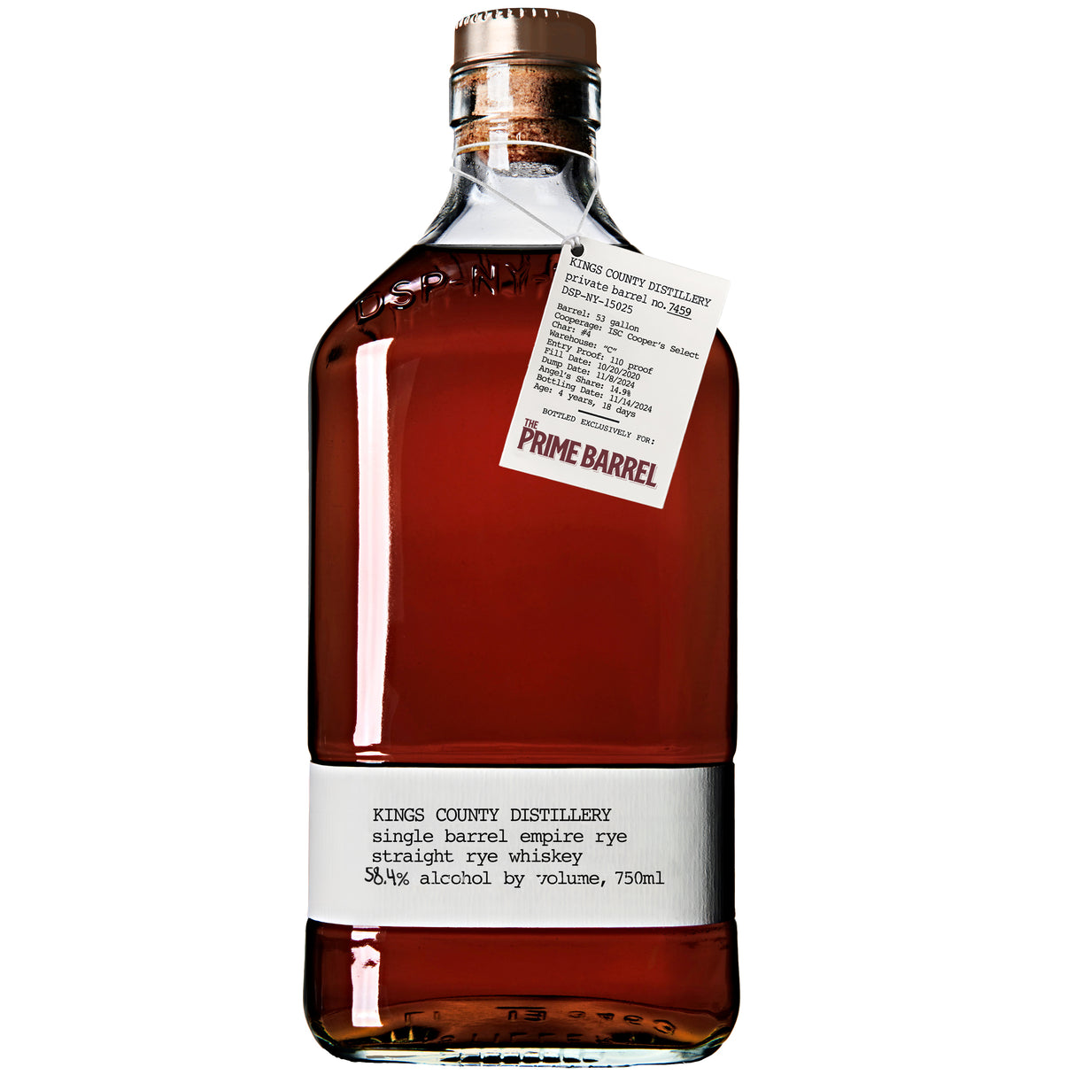 Kings County Distillery "Empire State Of Mind" Private Barrel Empire Rye The Prime Barrel Pick #116