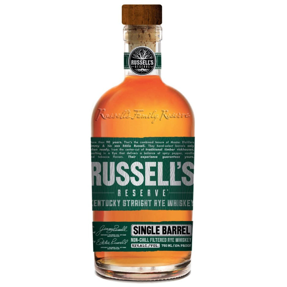 Russell's Reserve Single Barrel Kentucky Straight Rye Whiskey - Grain & Vine | Natural Wines, Rare Bourbon and Tequila Collection