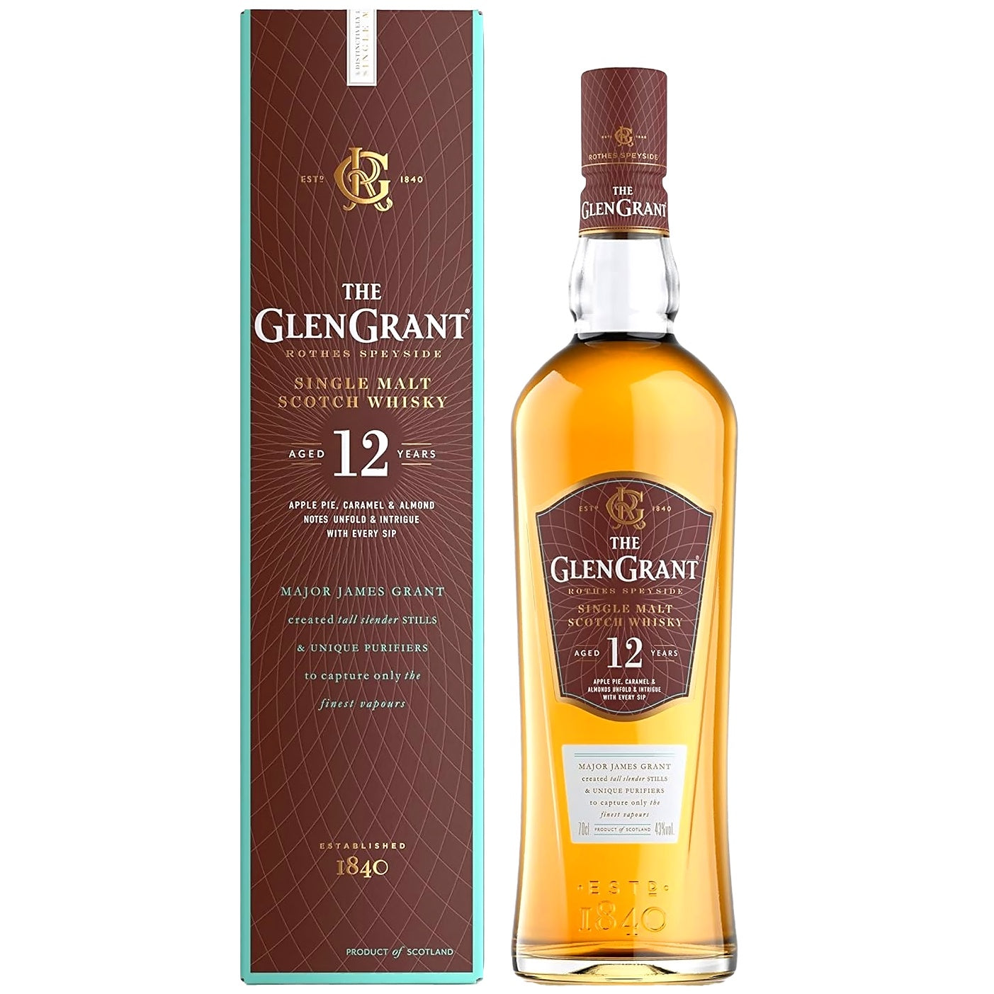 The Glen Grant 12 Years Rothes Speyside Single Malt Scotch Whisky