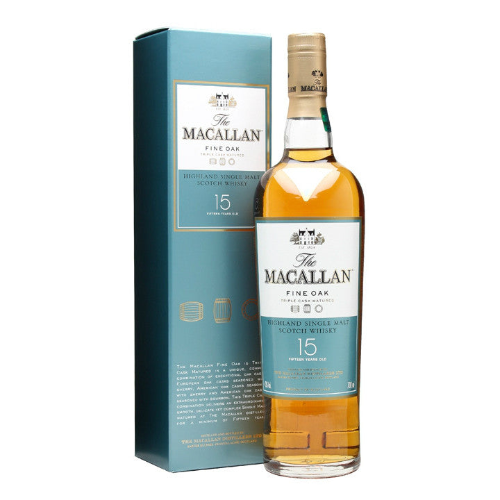The Macallan 15 Years Old Highland Single Malt Scotch Whisky - Grain & Vine | Natural Wines, Rare Bourbon and Tequila Collection