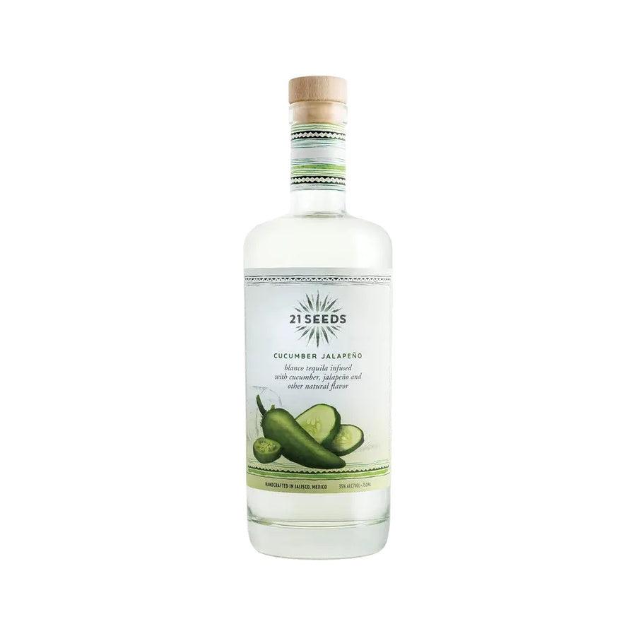 21 Seeds Tequila Cucumber Jalapeño Infused Blanco Tequila - Grain & Vine | Natural Wines, Rare Bourbon and Tequila Collection