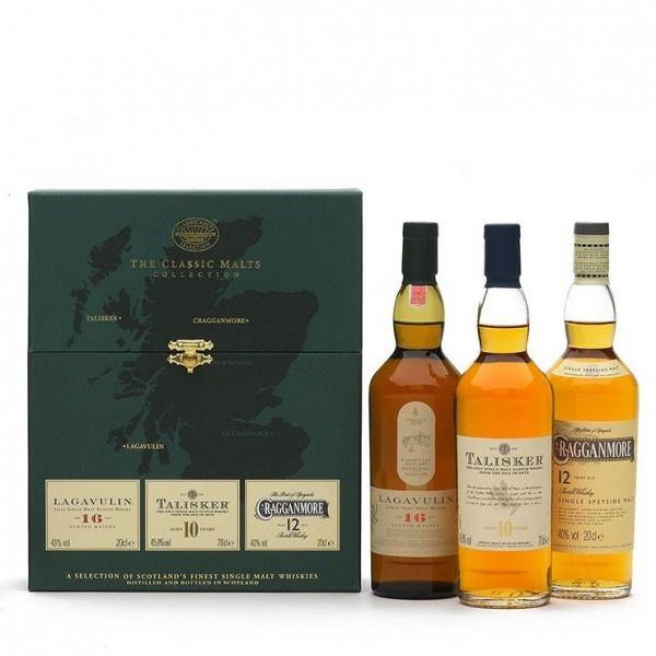 The Classic Malts Collection (Lagavulin 16yrs/Talisker 10 yrs/Cragganmore 12 yrs) Gift Set - Grain & Vine | Natural Wines, Rare Bourbon and Tequila Collection