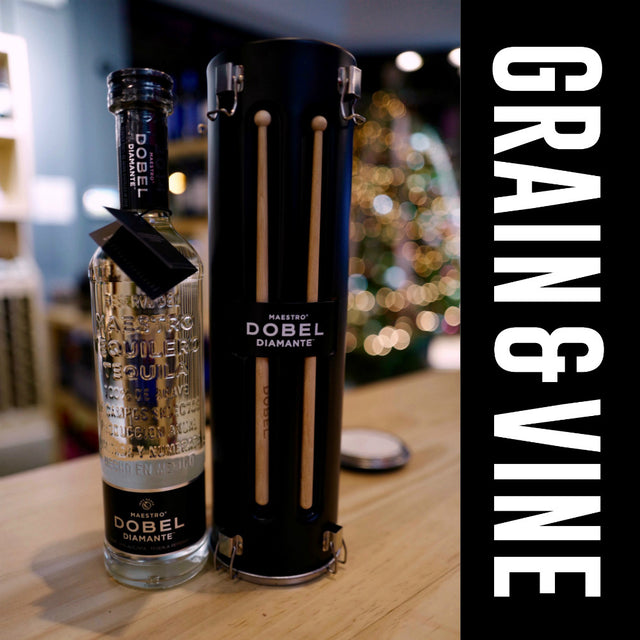 Maestro Dobel Diamante (Extra-Anejo/Anejo/Reposado Blend) Tequila Drum Gift Set - Grain & Vine | Natural Wines, Rare Bourbon and Tequila Collection