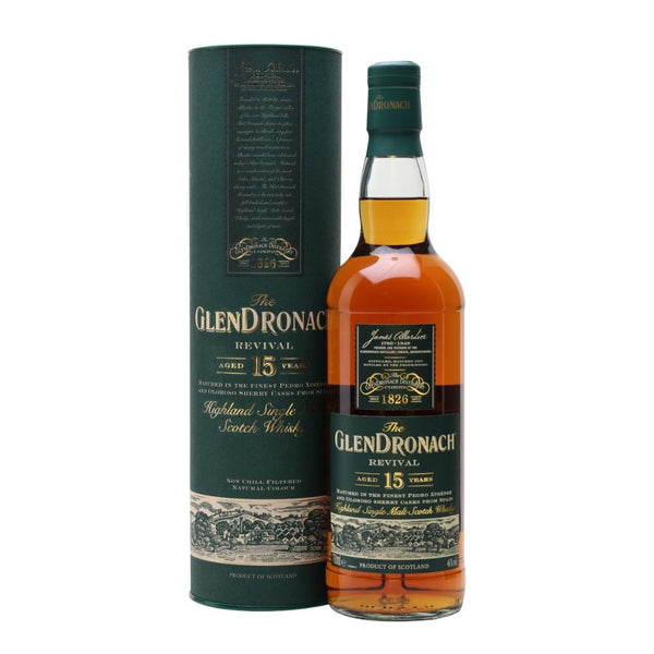 The GlenDronach Revival 15 Years Highland Single Malt Scotch Whisky - Grain & Vine | Natural Wines, Rare Bourbon and Tequila Collection