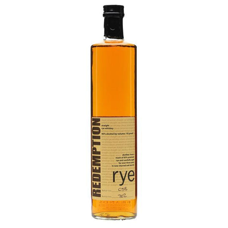 Redemption Rye Whiskey - Grain & Vine | Natural Wines, Rare Bourbon and Tequila Collection