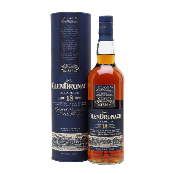 The GlenDronach Allardice 18 Years Highland Single Malt Scotch Whisky - Grain & Vine | Natural Wines, Rare Bourbon and Tequila Collection