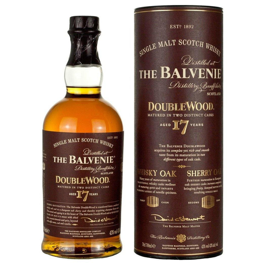 The Balvenie 17 Years Double Wood Single Malt Scotch Whisky - Grain & Vine | Natural Wines, Rare Bourbon and Tequila Collection