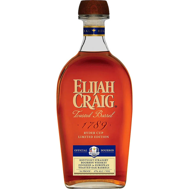 Elijah Craig Ryder Cup Limited Edition Toasted Barrel Straight Bourbon Whiskey - Grain & Vine | Natural Wines, Rare Bourbon and Tequila Collection