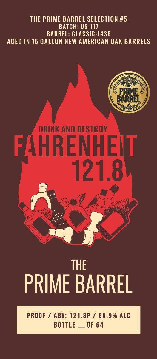 Del Bac "Fahrenheit 121.8" American Single Malt Whiskey The Prime Barrel Pick #5 - Grain & Vine | Natural Wines, Rare Bourbon and Tequila Collection