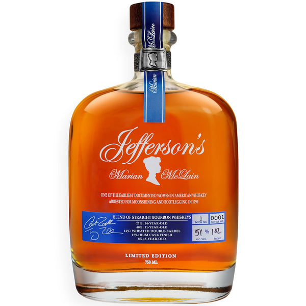 Jefferson's Marian McLain Limited Edition Blend of Straight Bourbon Whiskeys - Grain & Vine | Natural Wines, Rare Bourbon and Tequila Collection