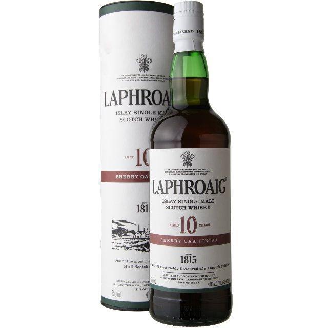 Laphroaig 10 Years Sherry Oak Finish Islay Single Malt Scotch Whisky - Grain & Vine | Natural Wines, Rare Bourbon and Tequila Collection