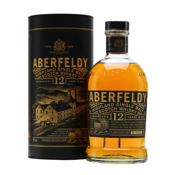 Aberfeldy 12 Years Highland Single Malt Scotch Whisky - Grain & Vine | Natural Wines, Rare Bourbon and Tequila Collection