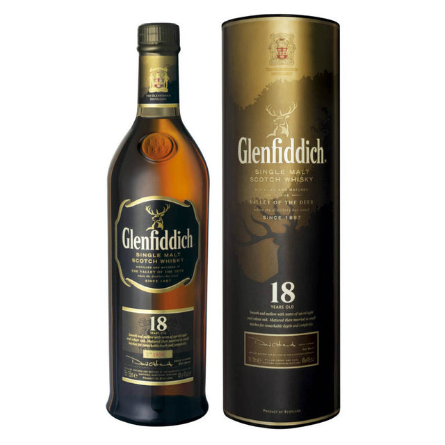 Glenfiddich 18 Years Single Malt Scotch Whisky – Grain & Vine Glenfiddich 18 Years Single Malt Scotch Whisky – Grain & Vine