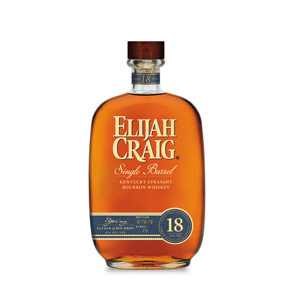 Elijah Craig 18 Years Old Single Barrel Kentucky Straight Bourbon Whiskey - Grain & Vine | Natural Wines, Rare Bourbon and Tequila Collection