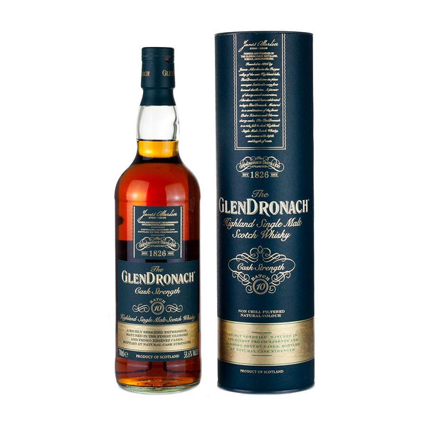 The GlenDronach Cask Strength Highland Single Malt Scotch Whiskey - Grain & Vine | Natural Wines, Rare Bourbon and Tequila Collection
