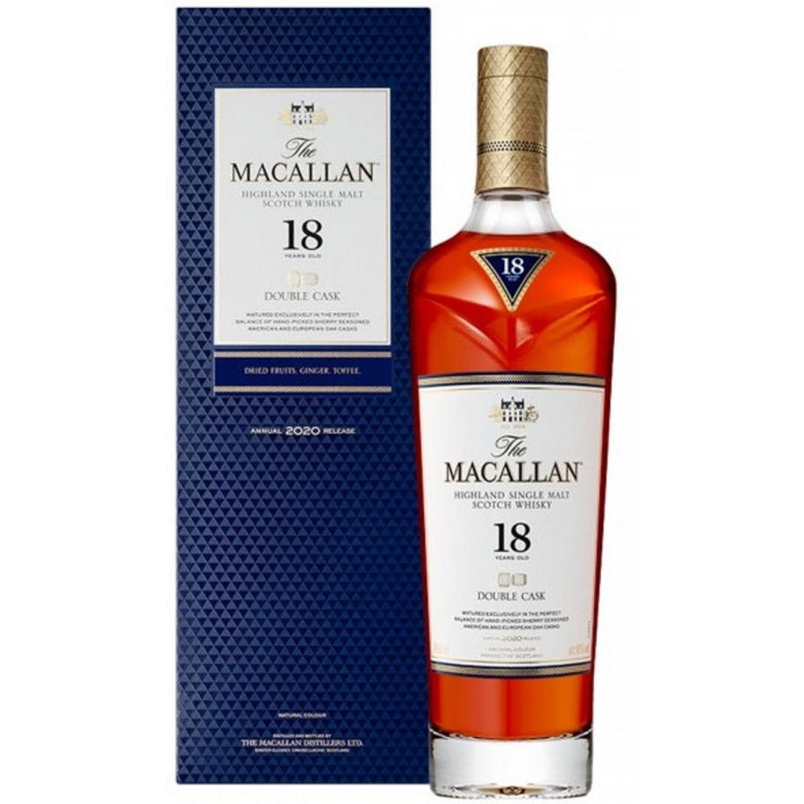 Macallan 18 Years Double Cask Highland Single Malt Scotch Whisky - Grain & Vine | Natural Wines, Rare Bourbon and Tequila Collection