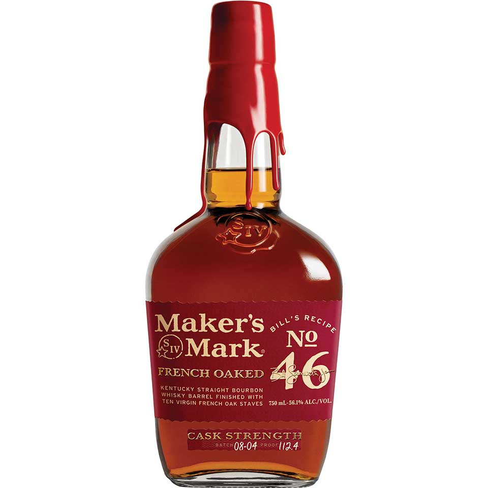 Maker's Mark 46 Cask Strength Kentucky Straight Bourbon Whisky Barrel Finished With Ten Virgin French Oak Staves