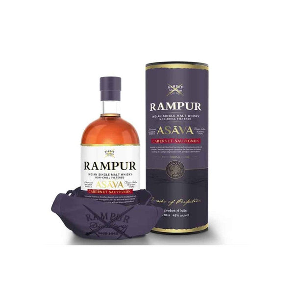 Rampur Asava Cabernet Sauvignon Classic Indian Red Wine Casks Single Malt Indian Whiskey Gift Set - Grain & Vine | Natural Wines, Rare Bourbon and Tequila Collection